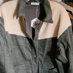 Paper Crane Corduroy Sherpa Jacket